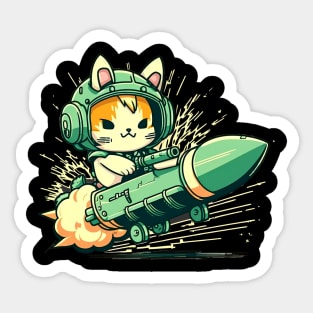 Rocket cat Sticker